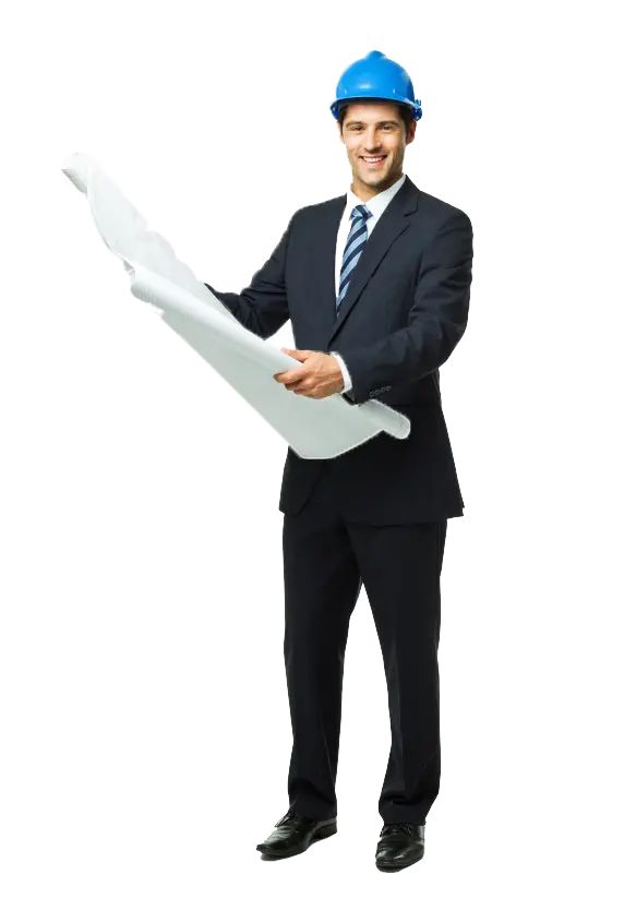 A spectacular and interesting image of a civil engineer without a background in PNG format
