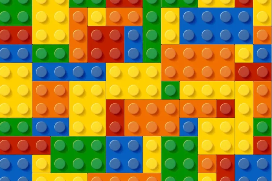 Background for Laptop from Building Blocks