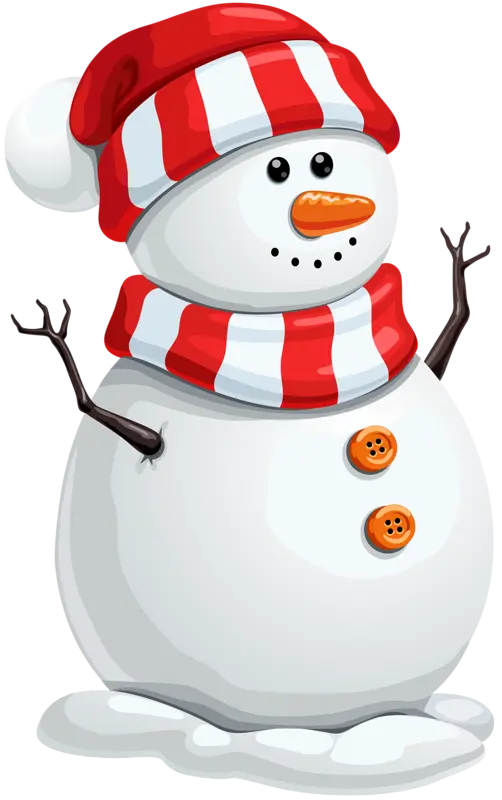 Best PNG photos of snowman with red hat and scarf