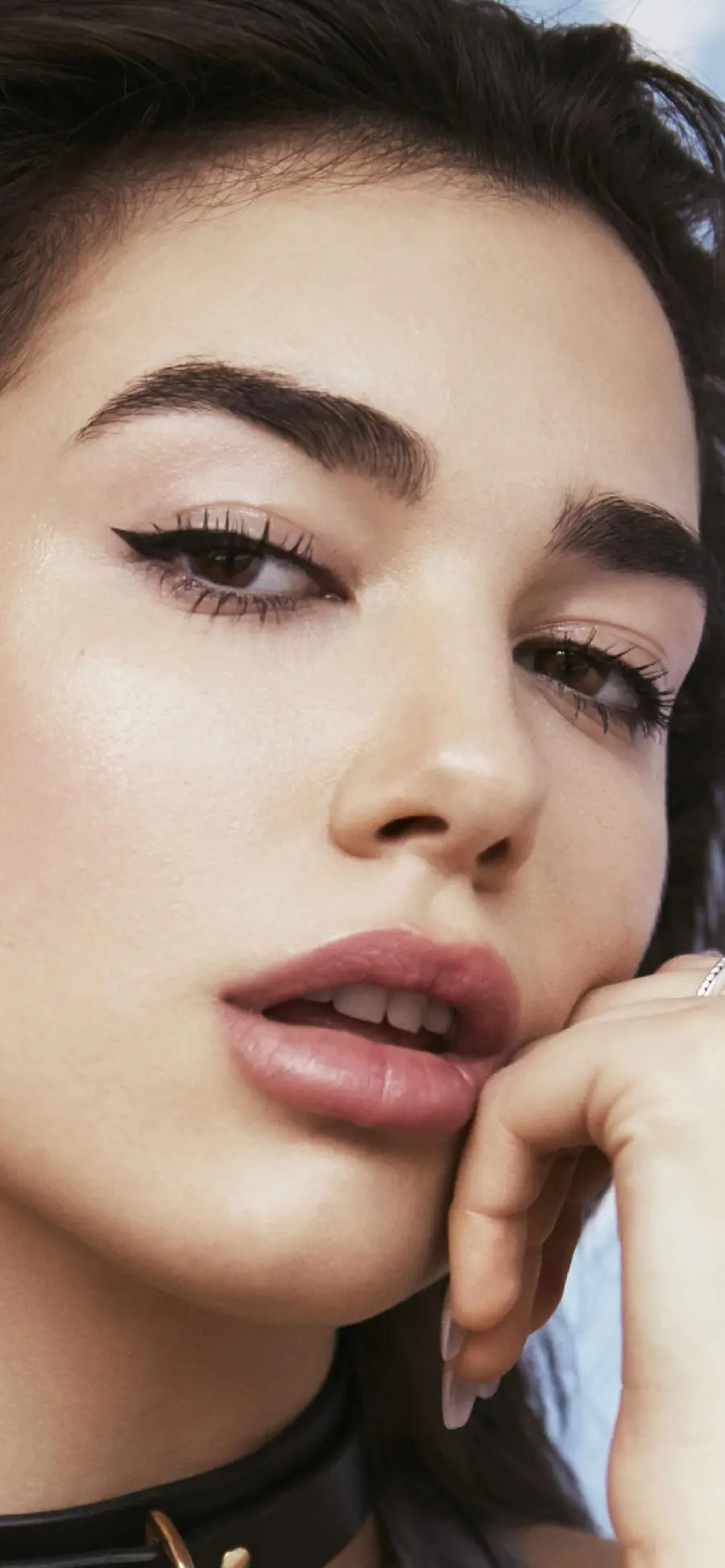 Wallpaper of Dua Lipa from a close-up and with excellent resolution
