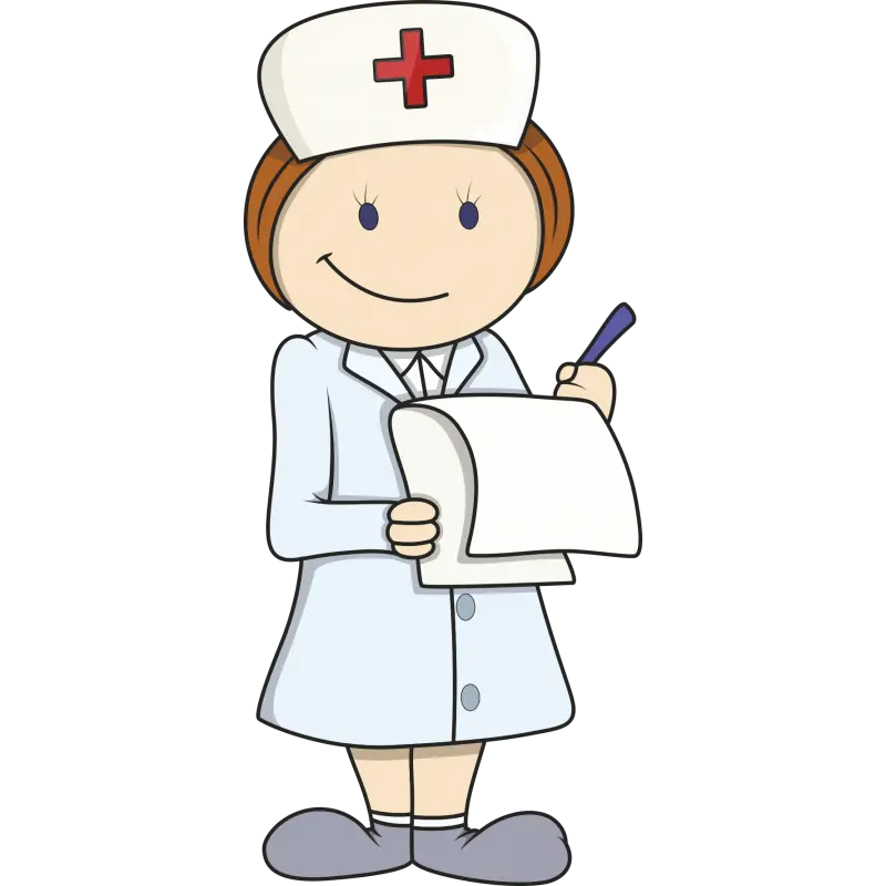 Download photo of a little girl with a nursing coat and PNG format
