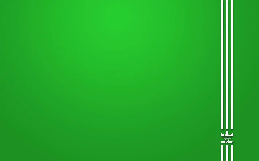 Stock image of Adidas Original brand with green background