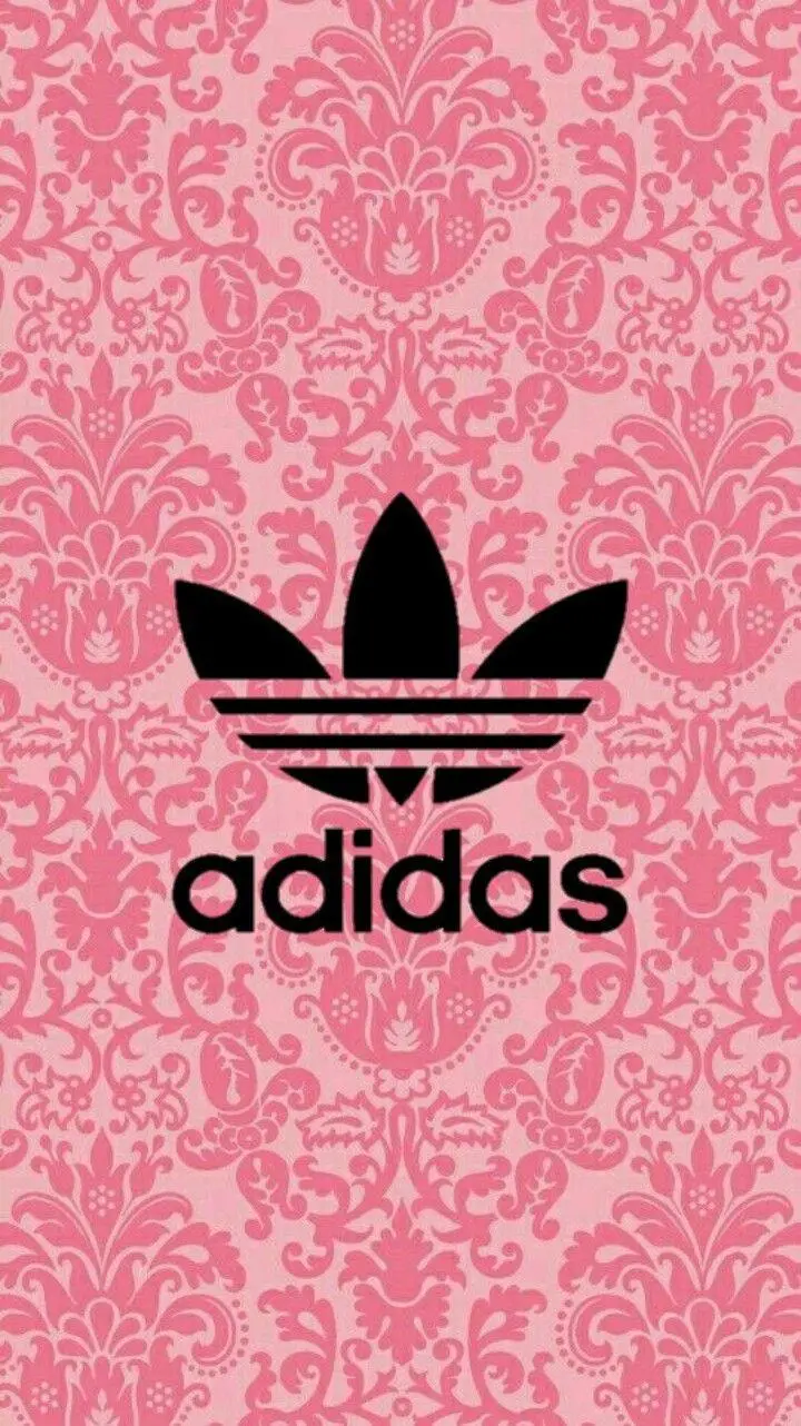 Pink background with Adidas logo for mobile