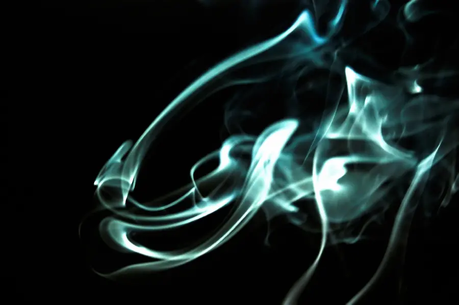 Smoke photo on dark background