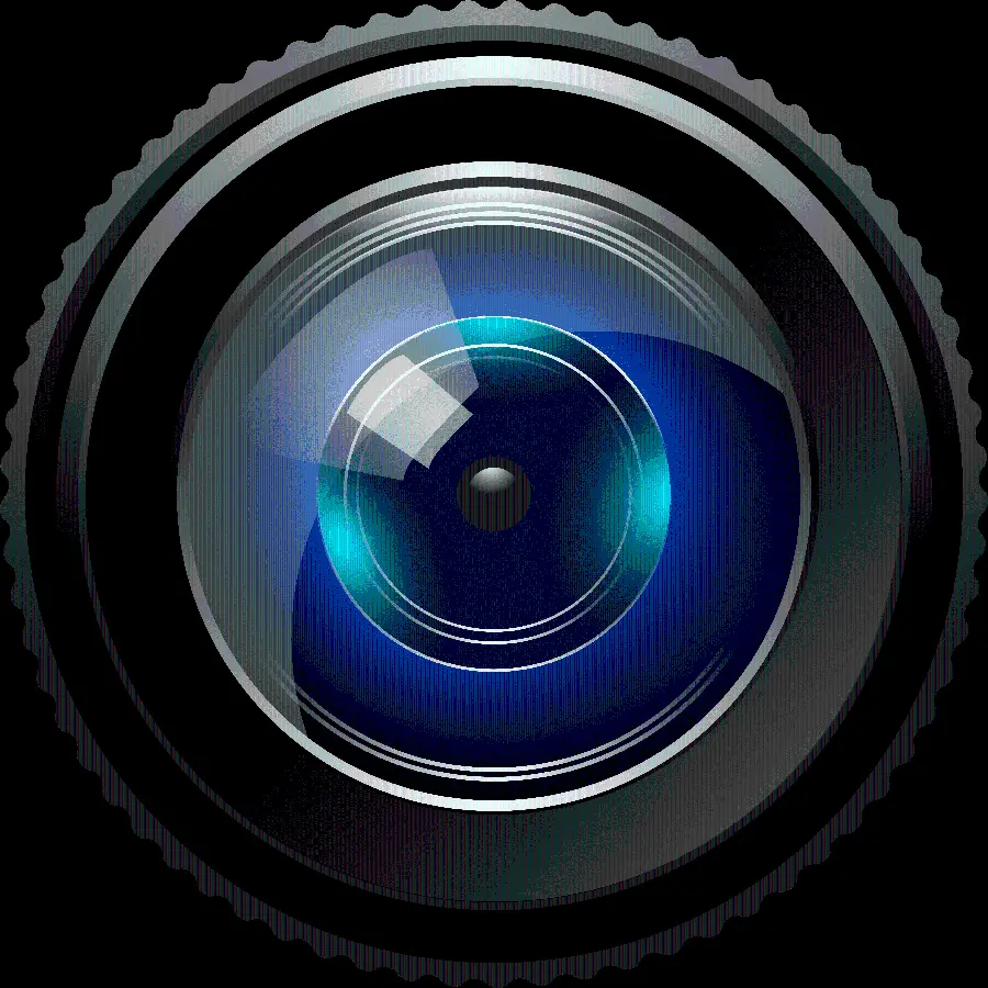 Photo of a camera lens for graphic work