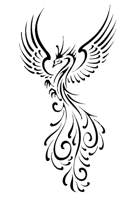 PNG Tattoo Simorgh or Phoenix