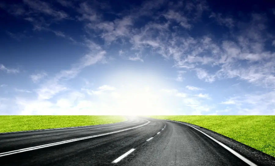 Dreamy and beautiful road for profile