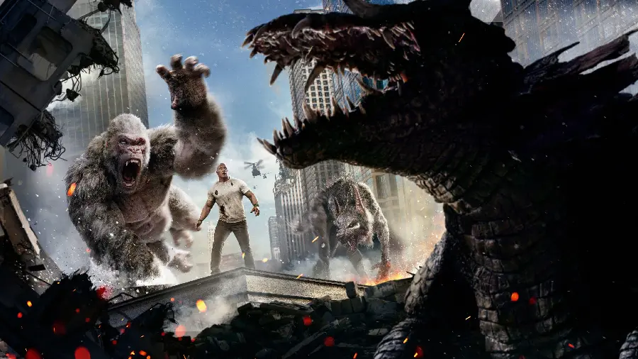 Photo of a white gorilla fighting