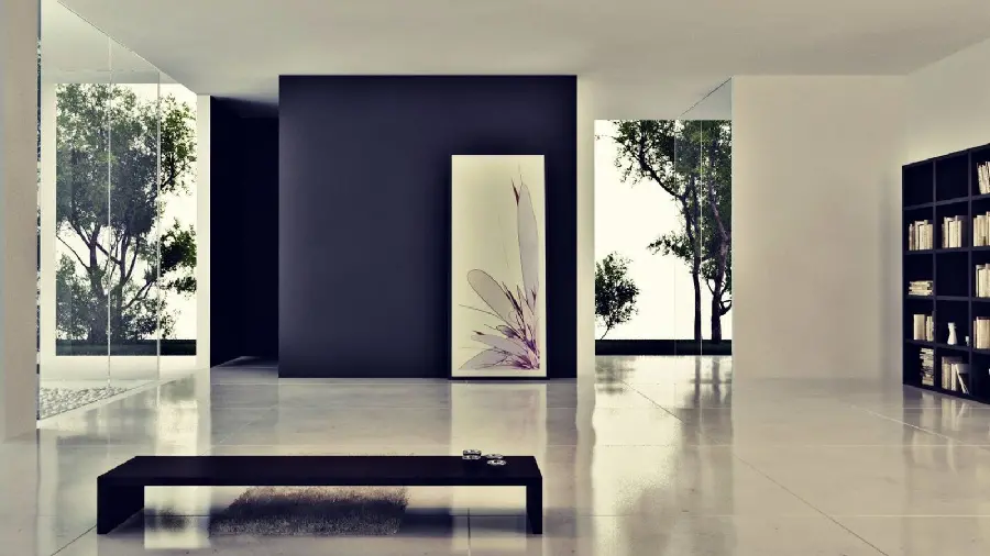 Glass house with a beautiful and attractive view
