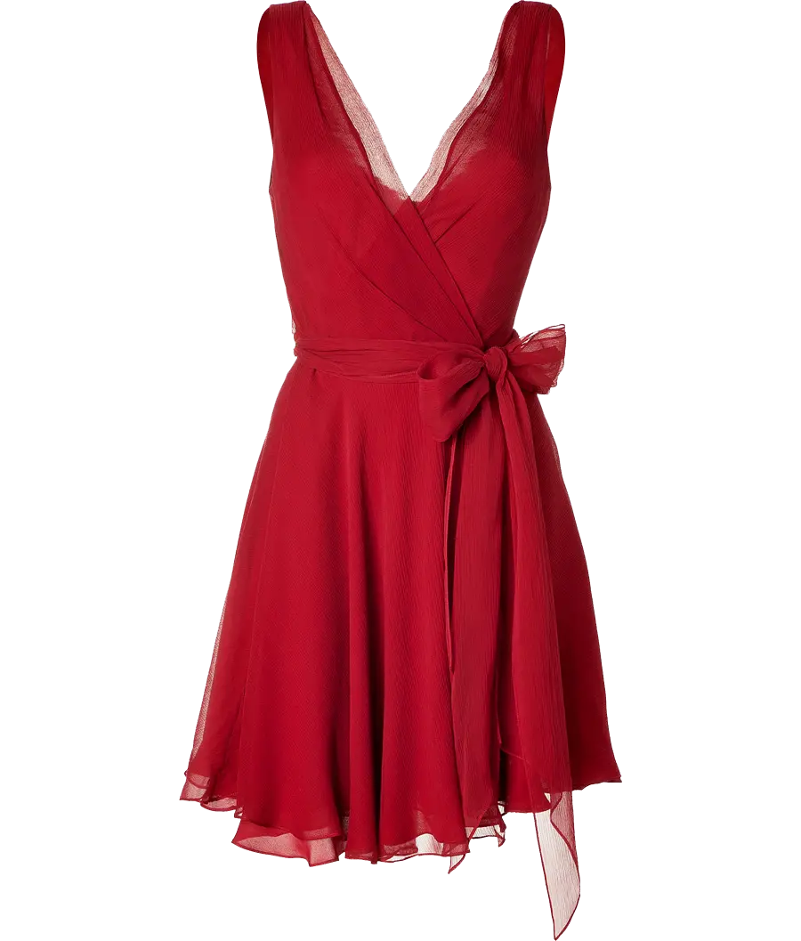 Download the picture of the red evening dress No background for Photoshop
