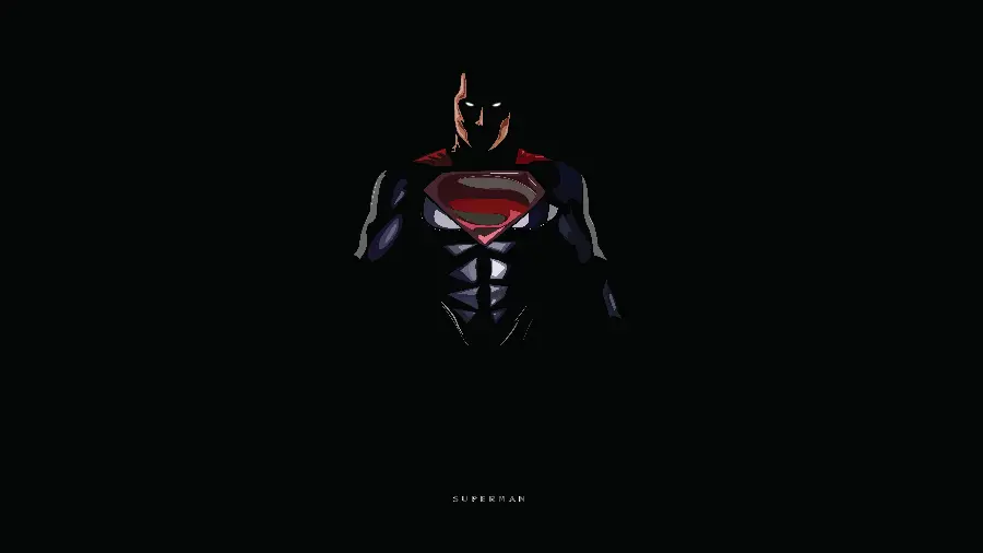 Superman On a black background