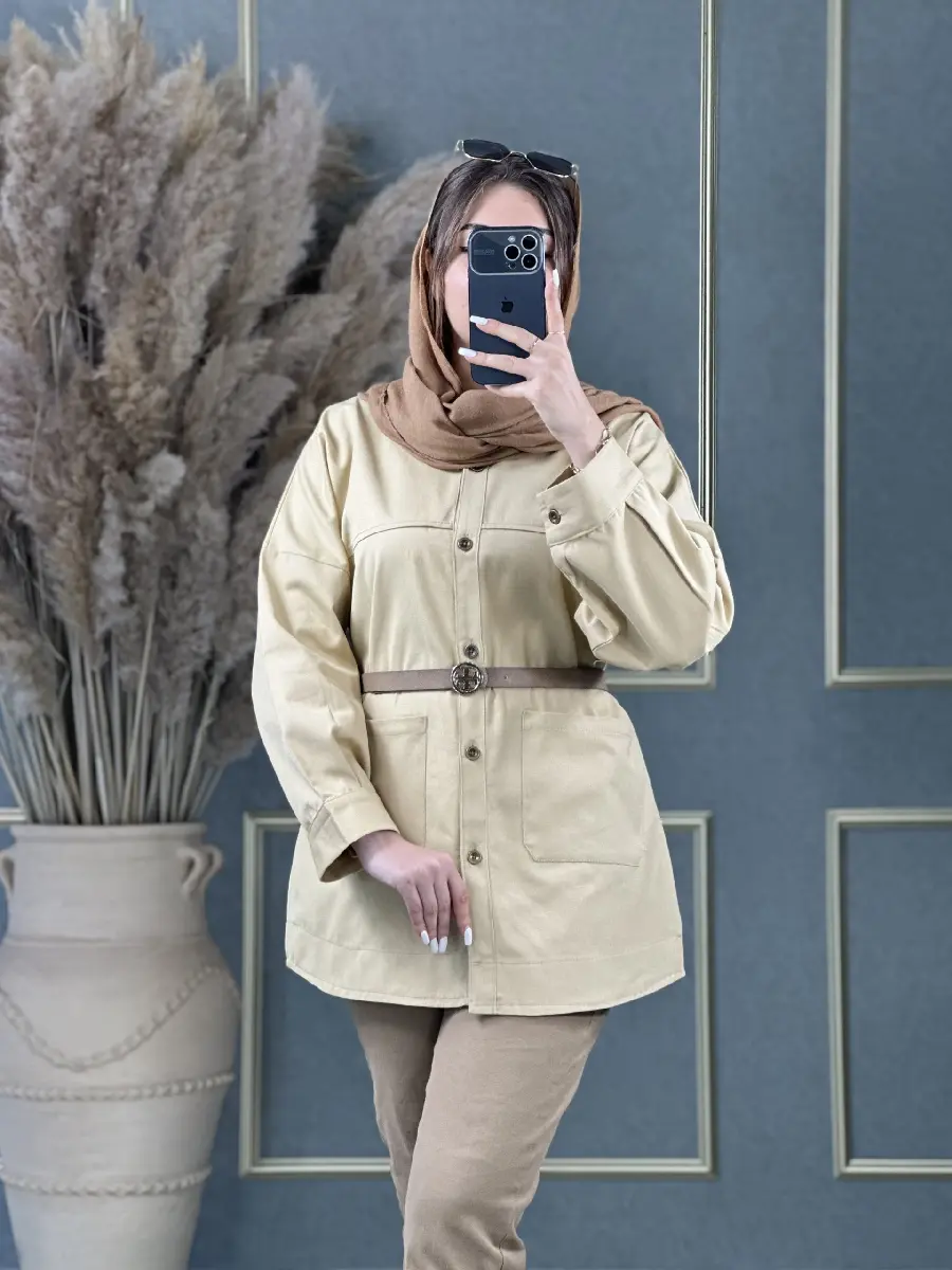 Knee-length coat photo
