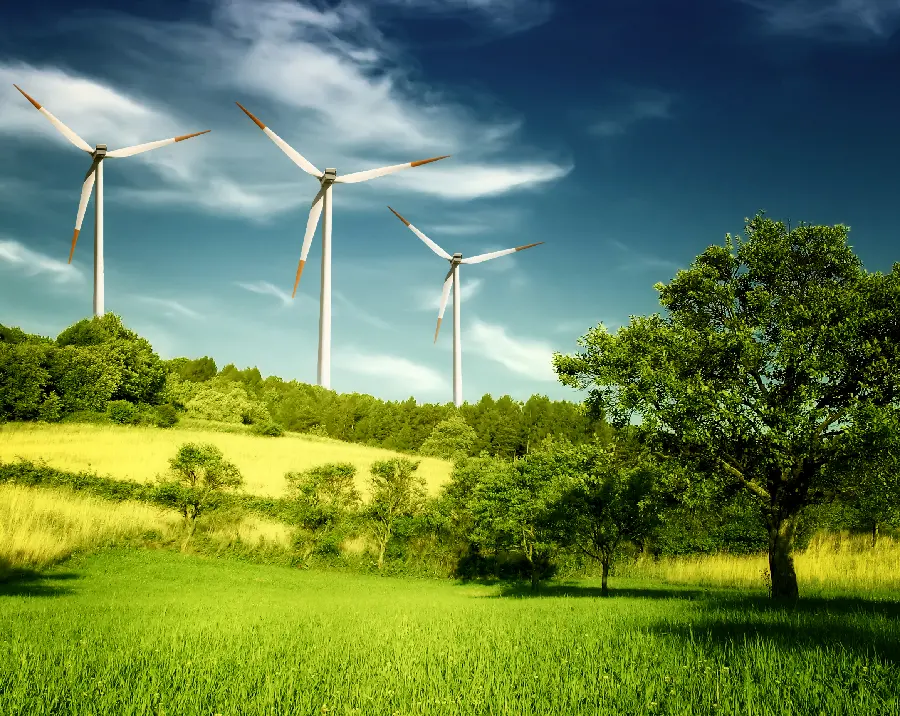 Wind Energy and Wind Turbine Background Image