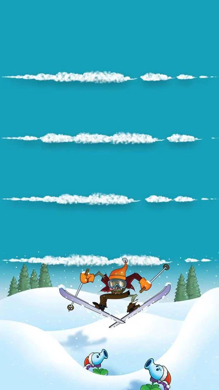 Cartoon background and clouds in the form of lines for mobile wallpaper