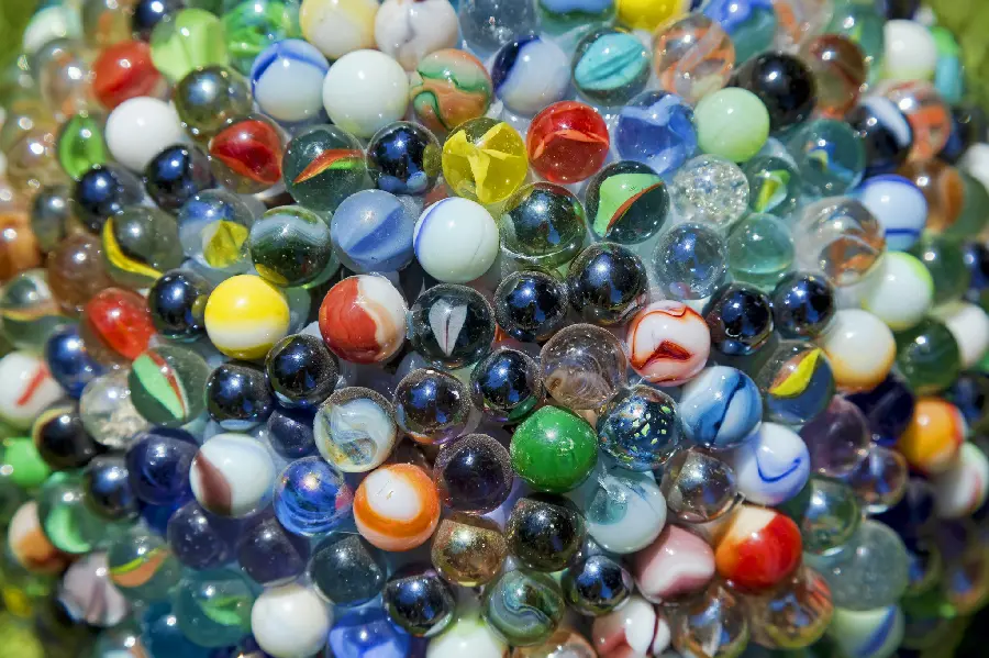 Colorful glass marbles high quality photo