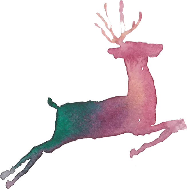 PNG drawing of a deer or a ghazal in pink and simple colors