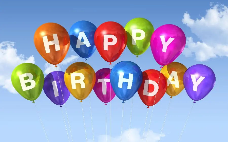 Birthday Balloons Picture with Happy Birthday Photo