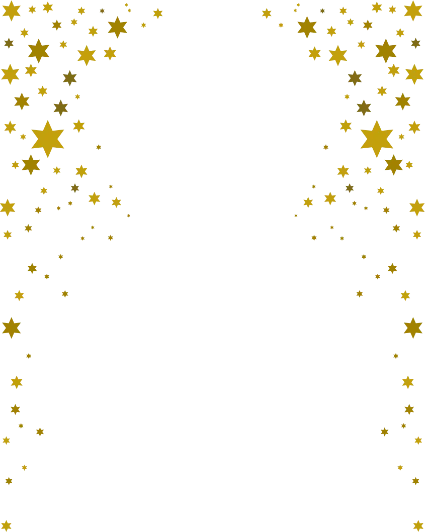 The template background image in the form of golden stars for Insta