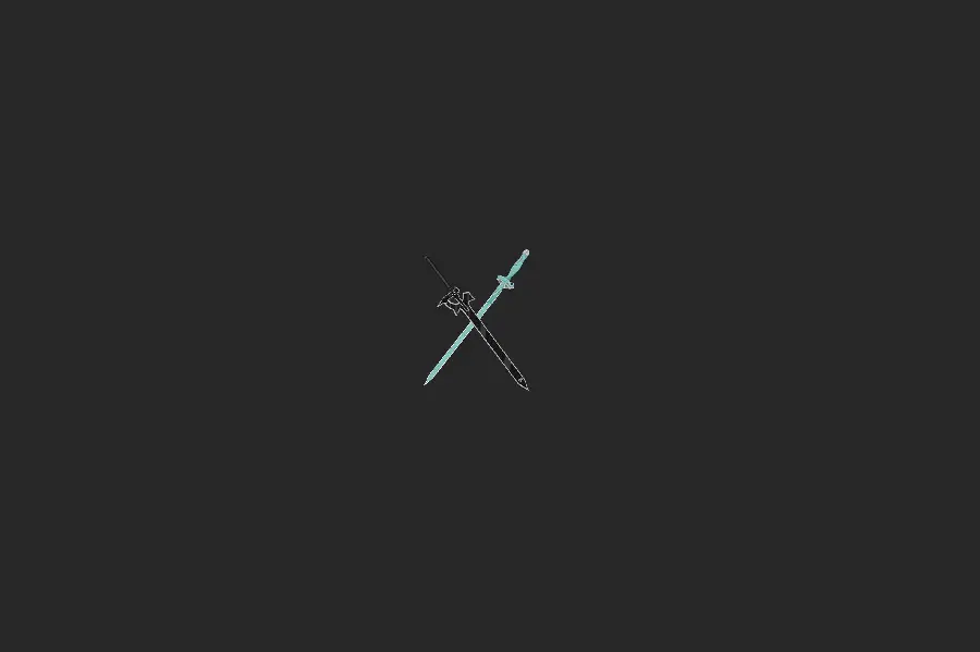 Minimalist Sword Image on Black Background