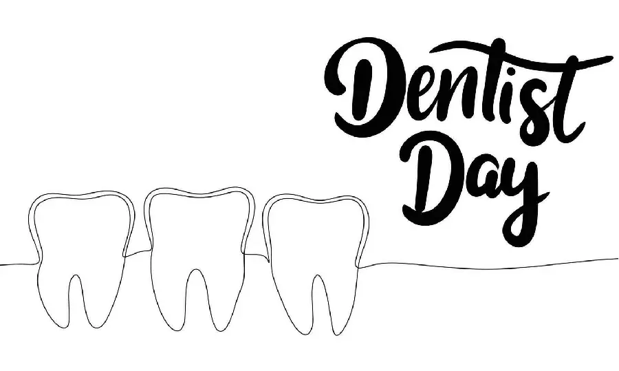 Photo of Dentist Day congratulations in English