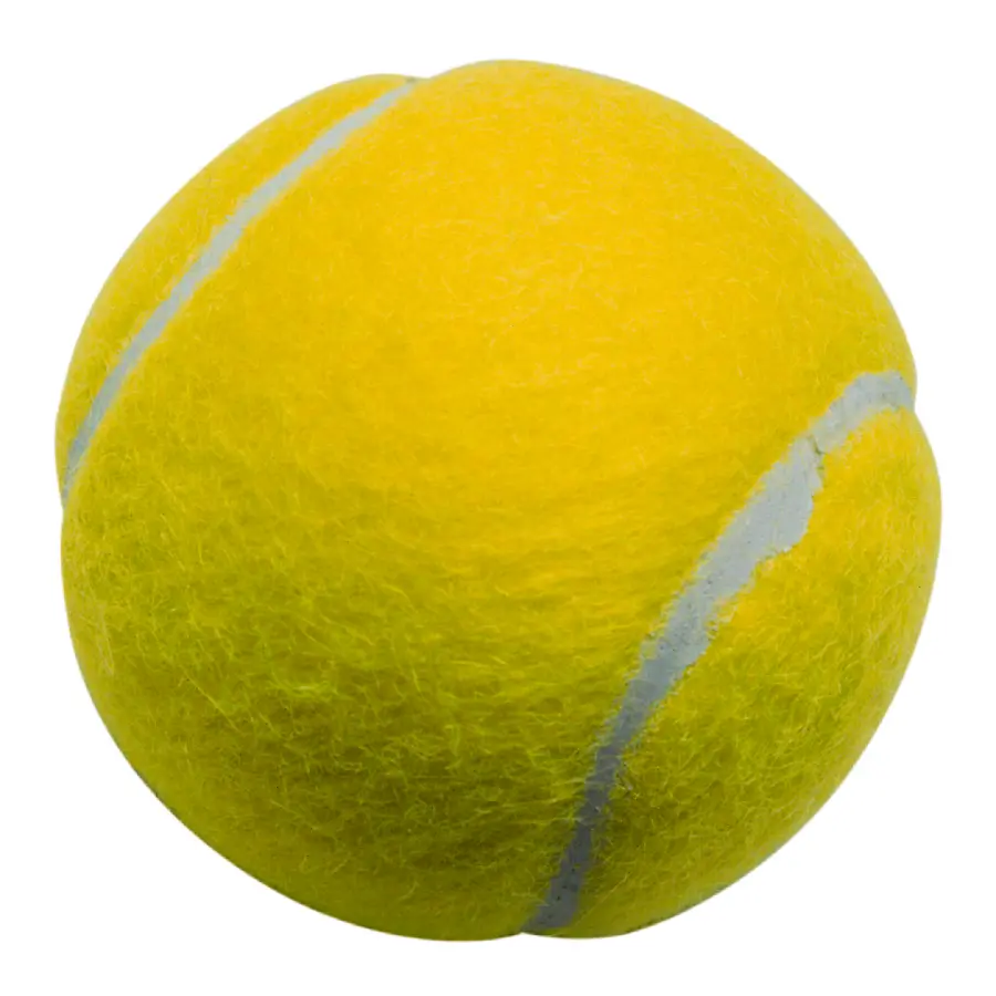 Photo of tennis ball on white background