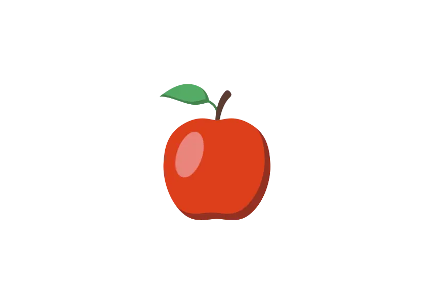 PNG red apple painting