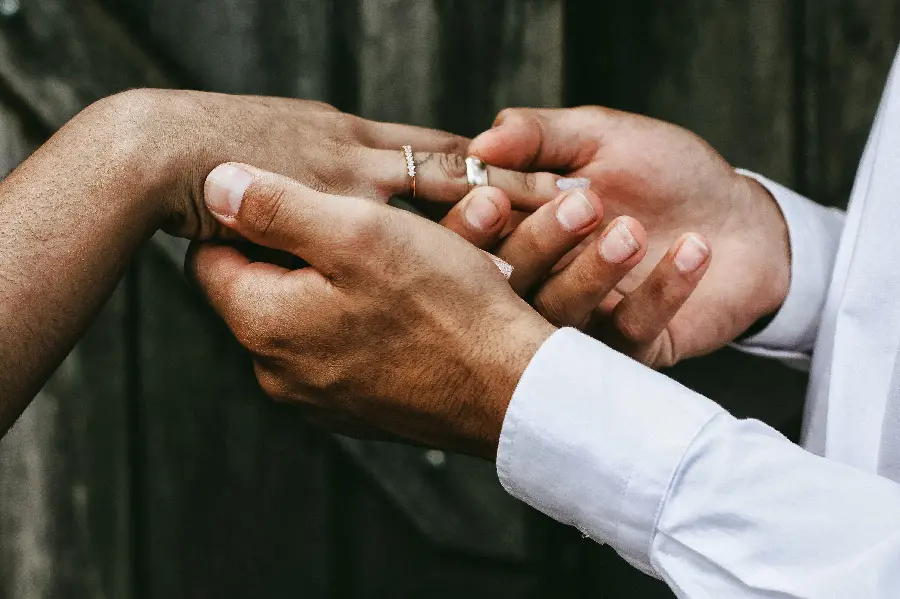 High quality wedding hands with rings