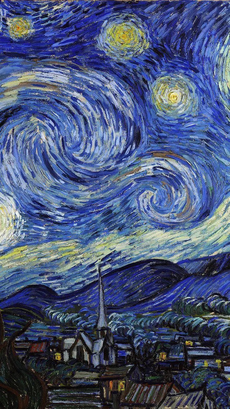 Starry Night Painting Photo for iPhone