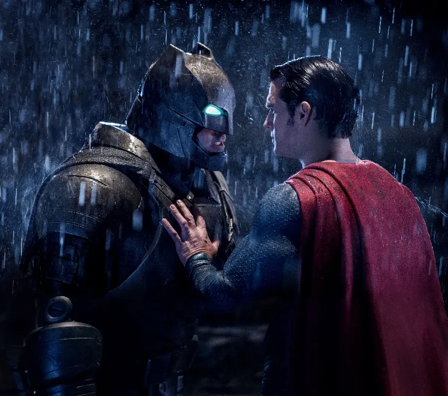 Photo of Superman and Batman fighting