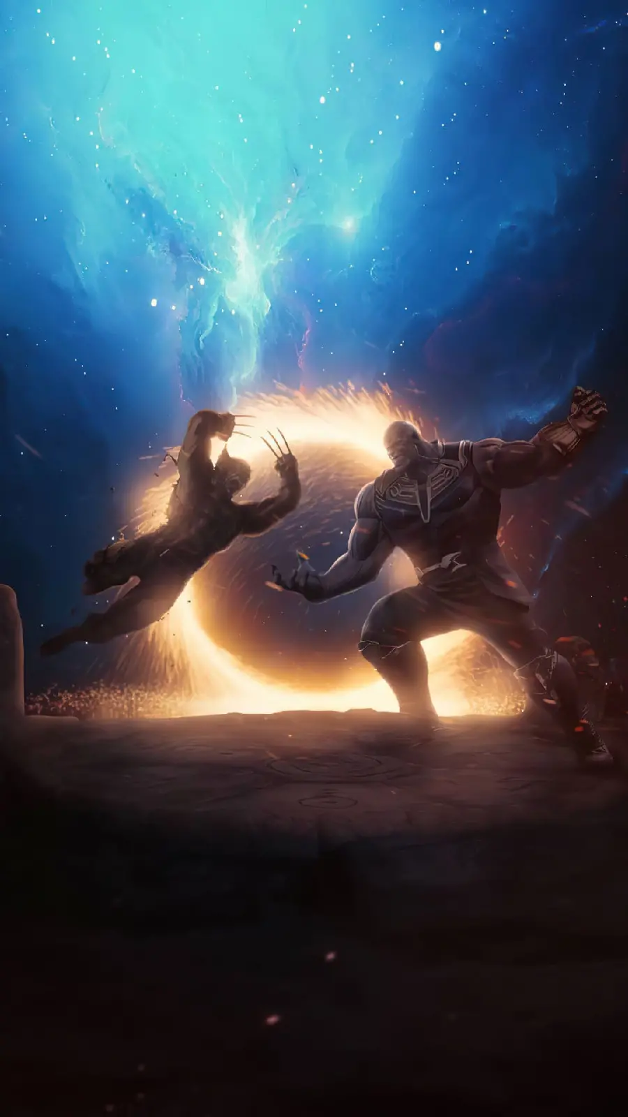 Thanos Fight Wallpaper for iPhone