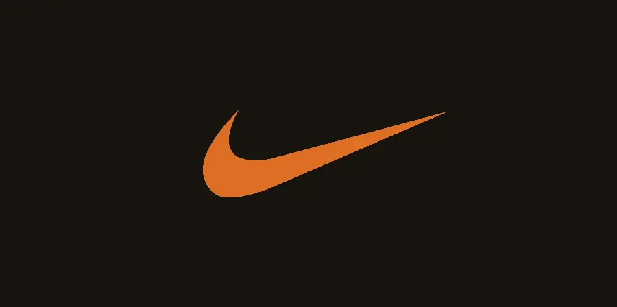 Download Orange Nike Logo Photo on Black Background