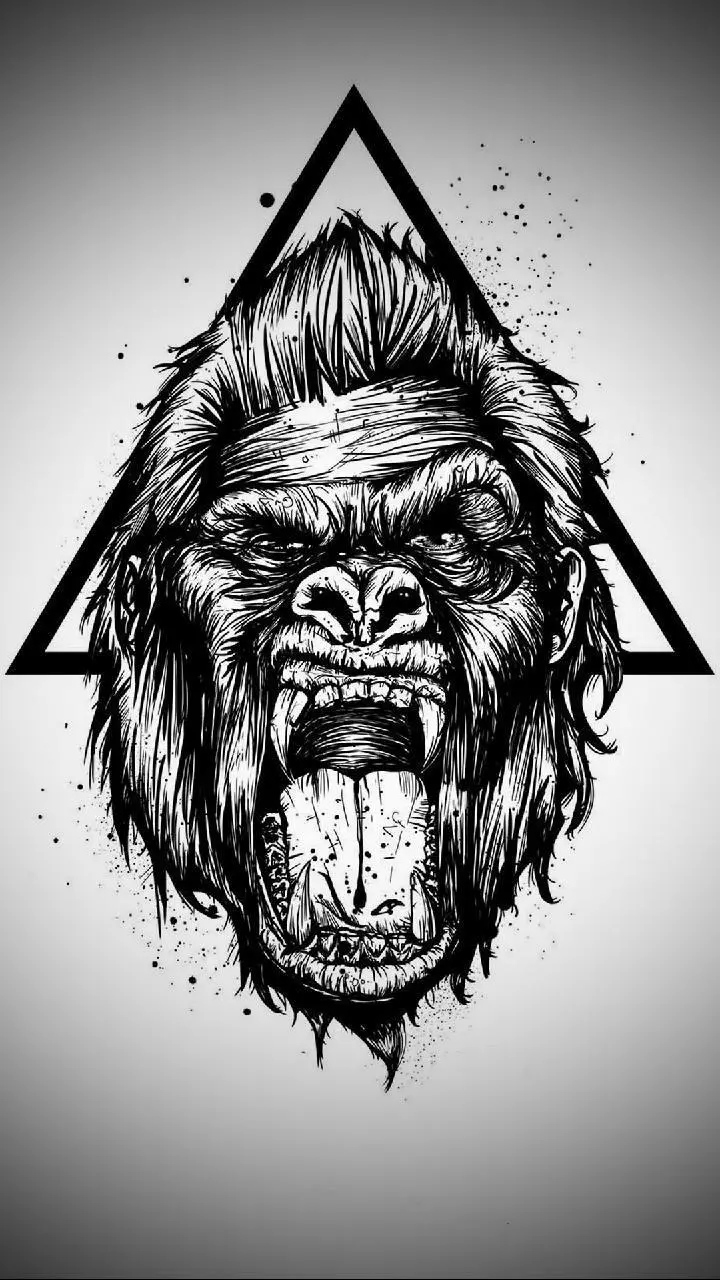 Gorilla Graphic Picture for Printing