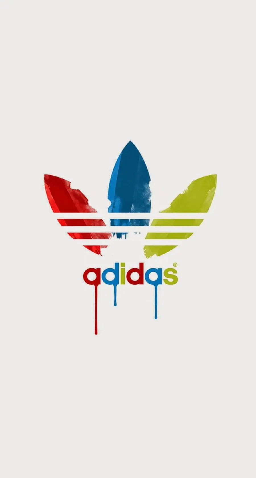 Gray background with colorful Adidas logo for Instagram