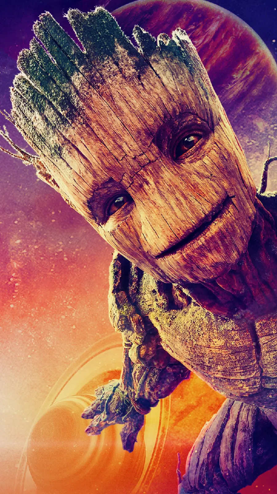 Exciting background with a design of Groot designed for the phone background