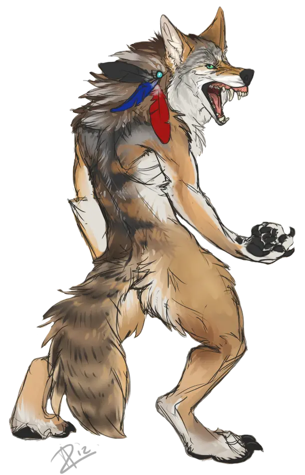 Painted werewolf wallpaper in popular png format