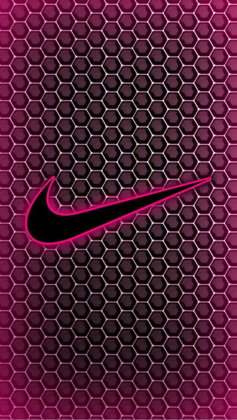 Samsung phone wallpaper with Nike logo in purple