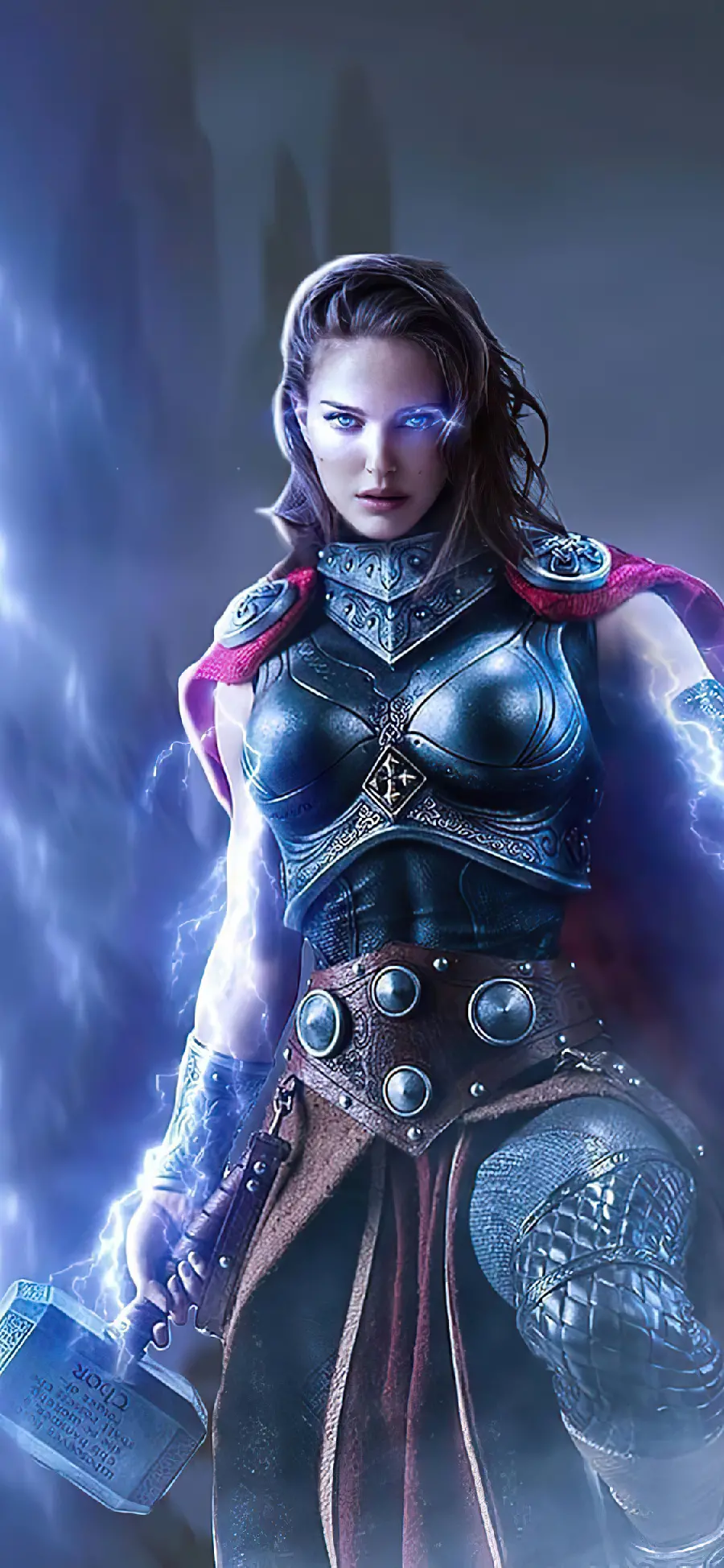 Thor God of Thunder Girl Photo for iPhone Wallpaper
