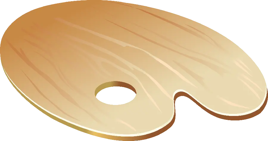 Graphic Photo of Wooden Painting Palette for Photoshop Free Download
