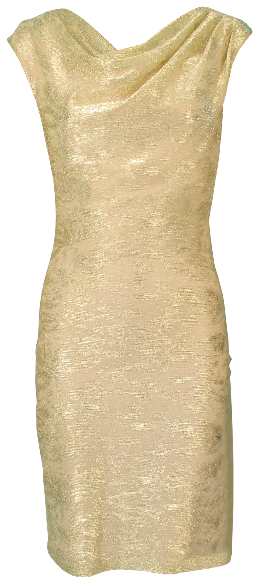 Luxury gold evening dress photo