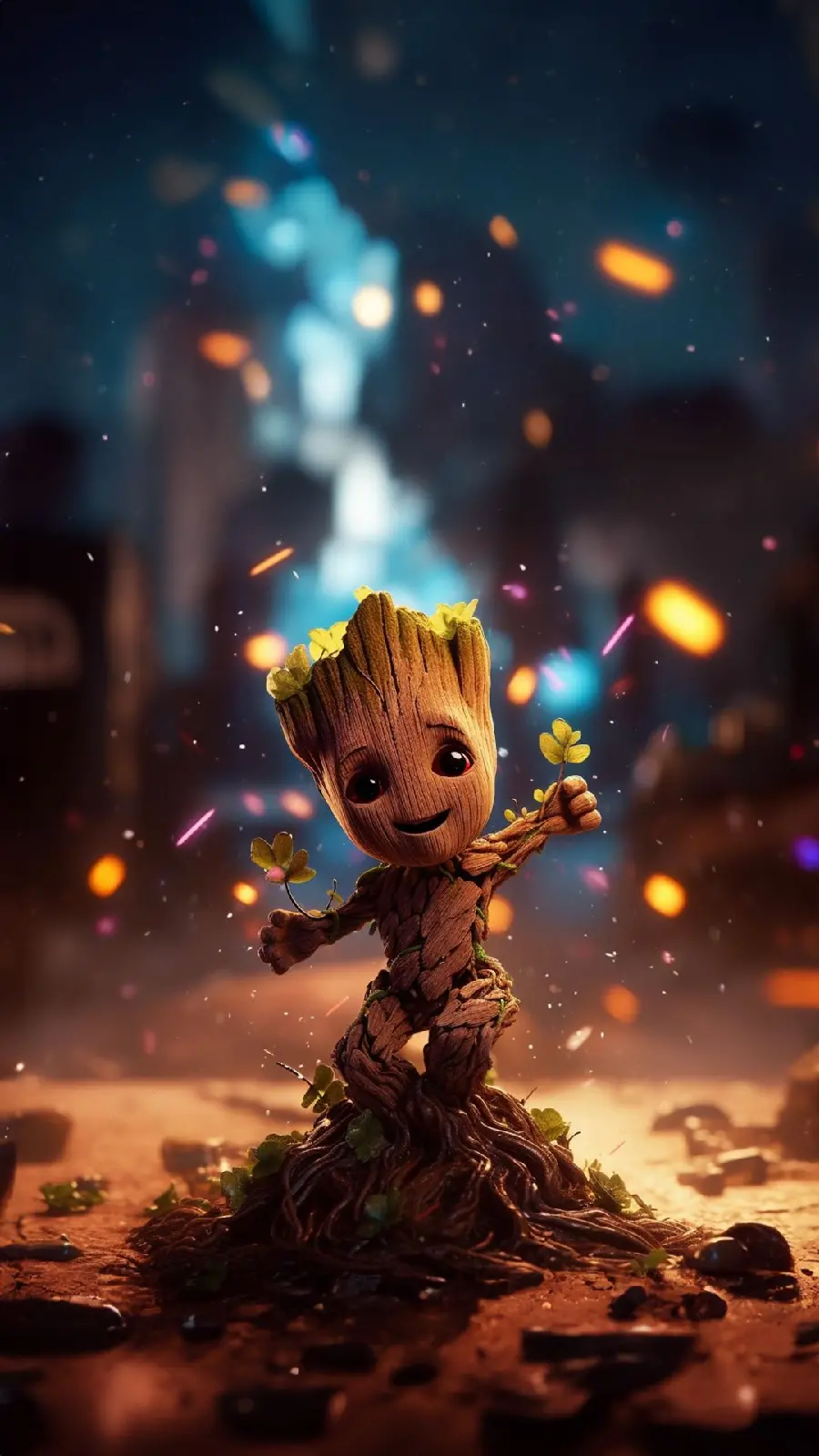 Cute Baby Groot image for Android phones