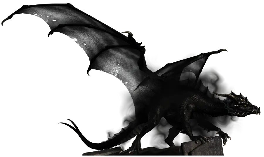 Dragon Image Without Background In Black Natural Environment