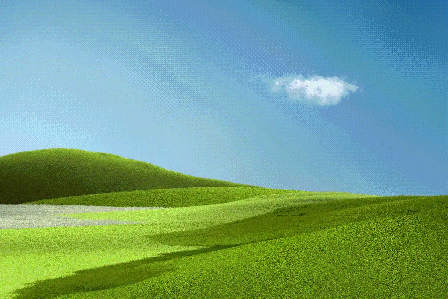 Real photo of Windows XP desktop