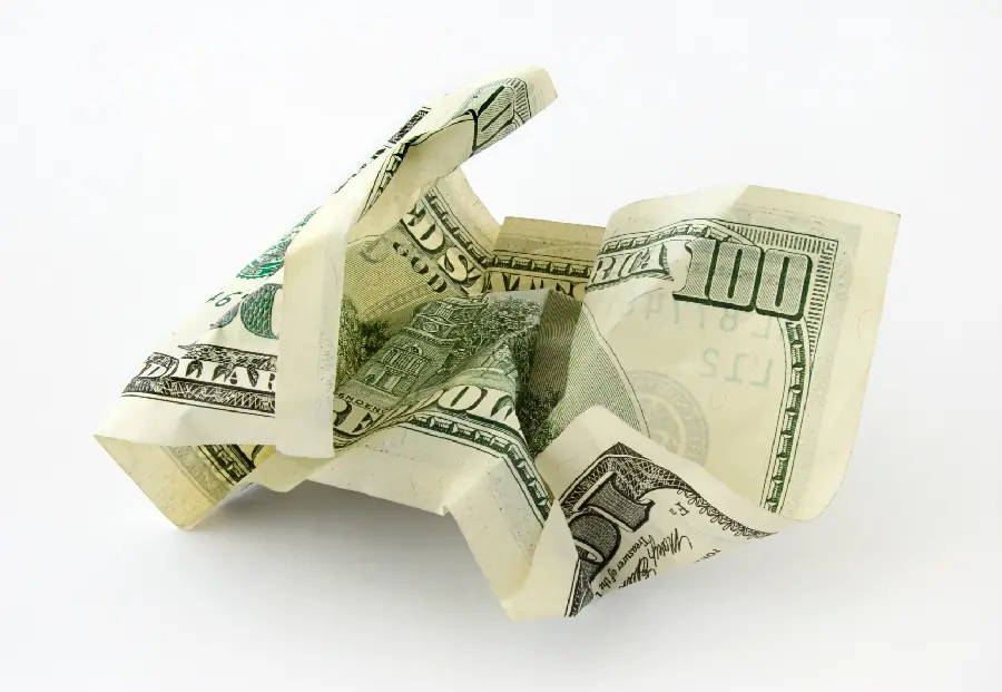 Crumpled US Dollar Bill Photo