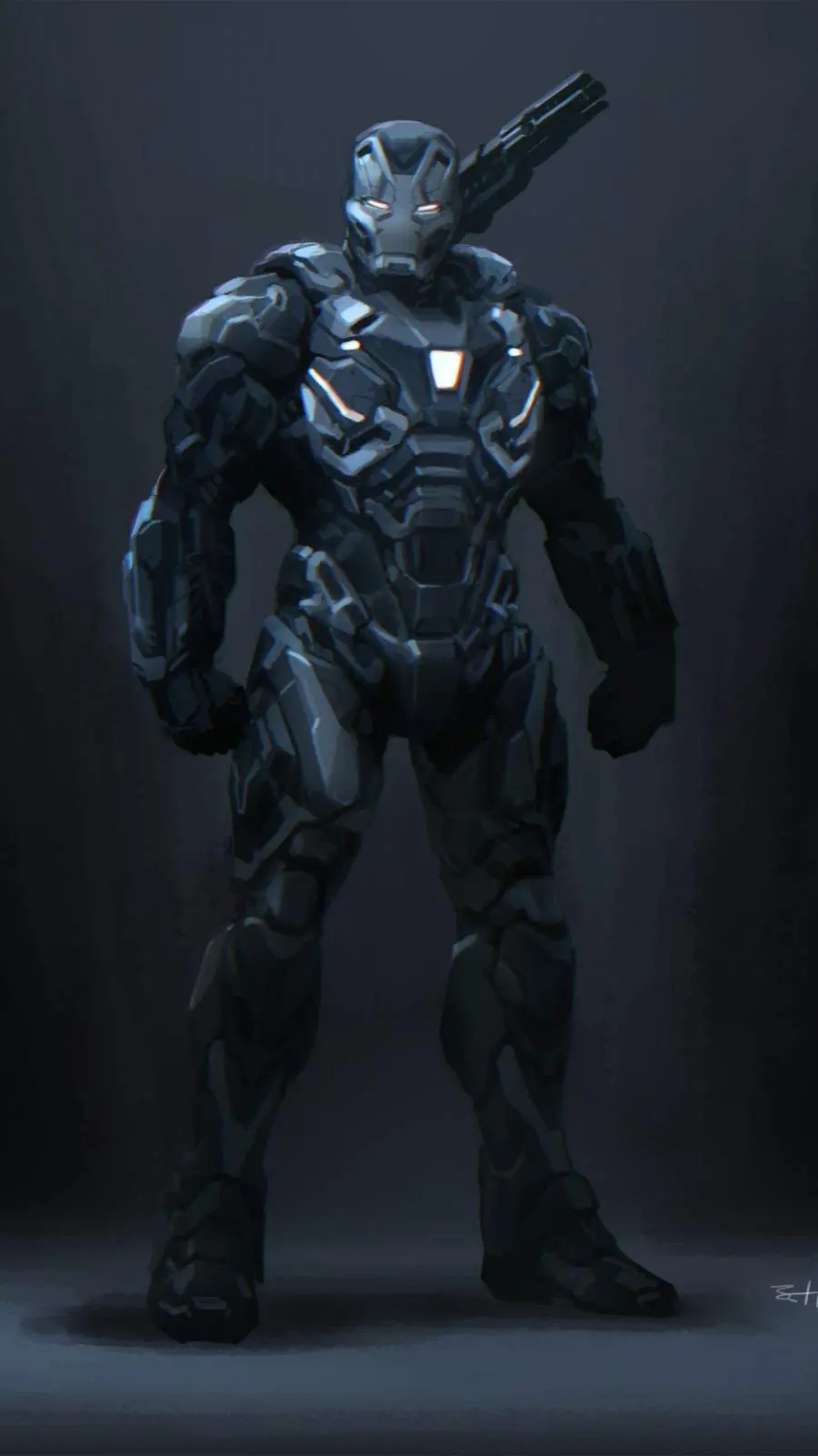 Stylish iPhone background with a war machine design
