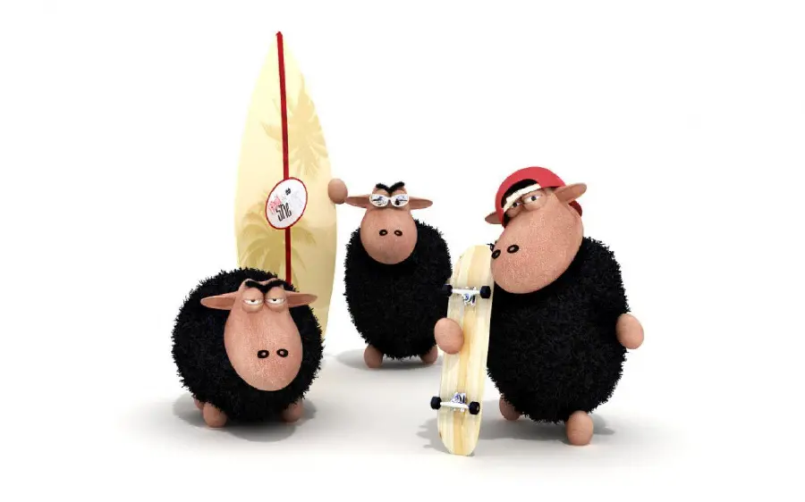 Profile picture 3D Black and Fluffy Sheep