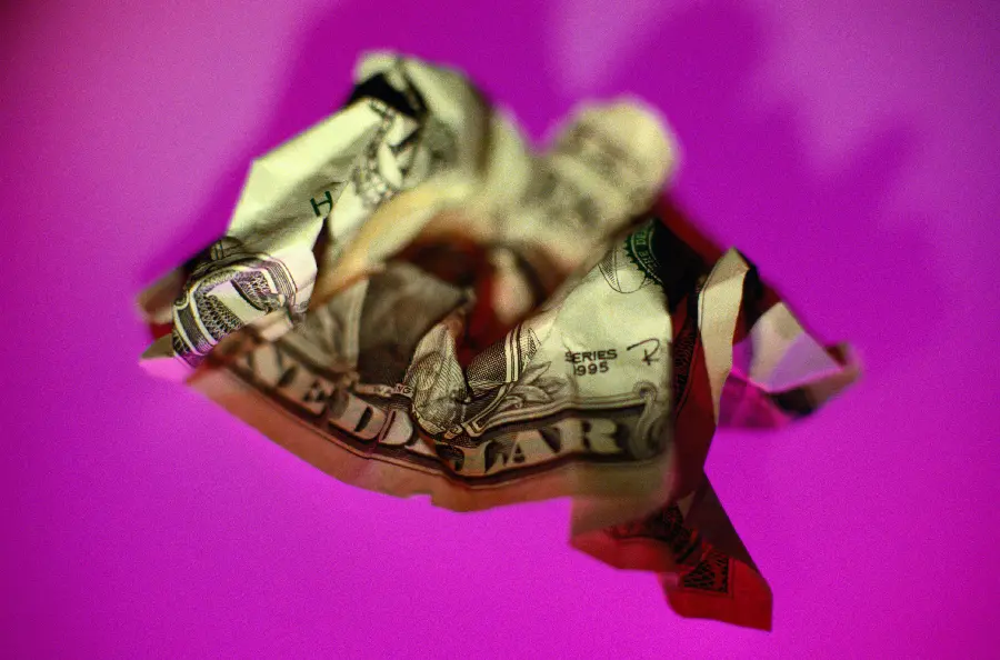 Crumpled Money and Dollar Bill Photo