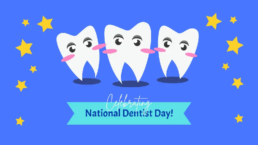 English written photo to congratulate World Dentist Day