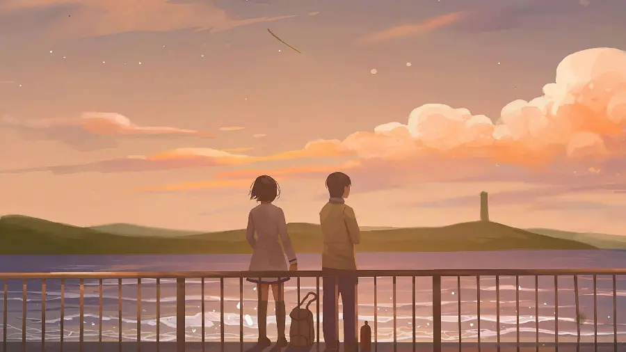 Amazing Anime Couple Computer Wallpaper Background
