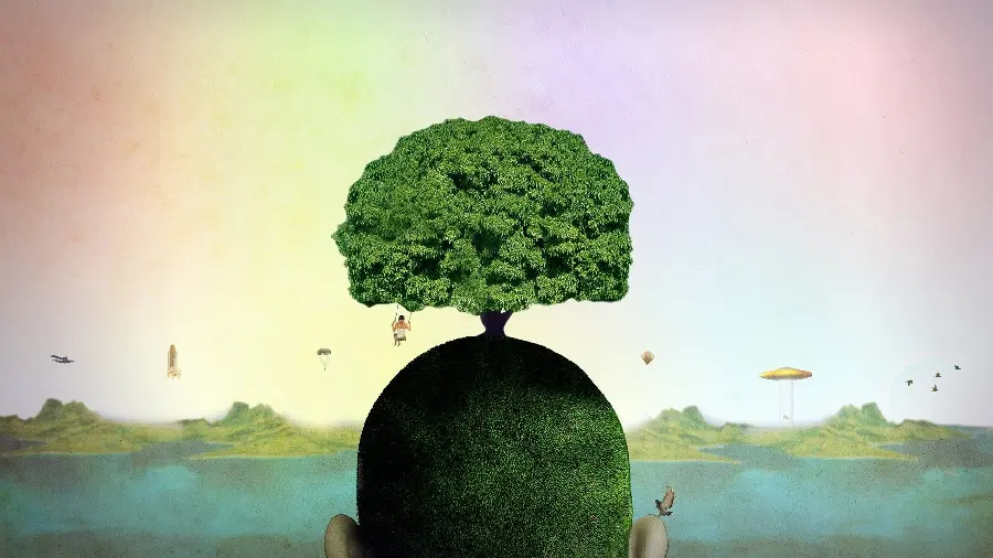 Fantasy image with the concept of arboretum