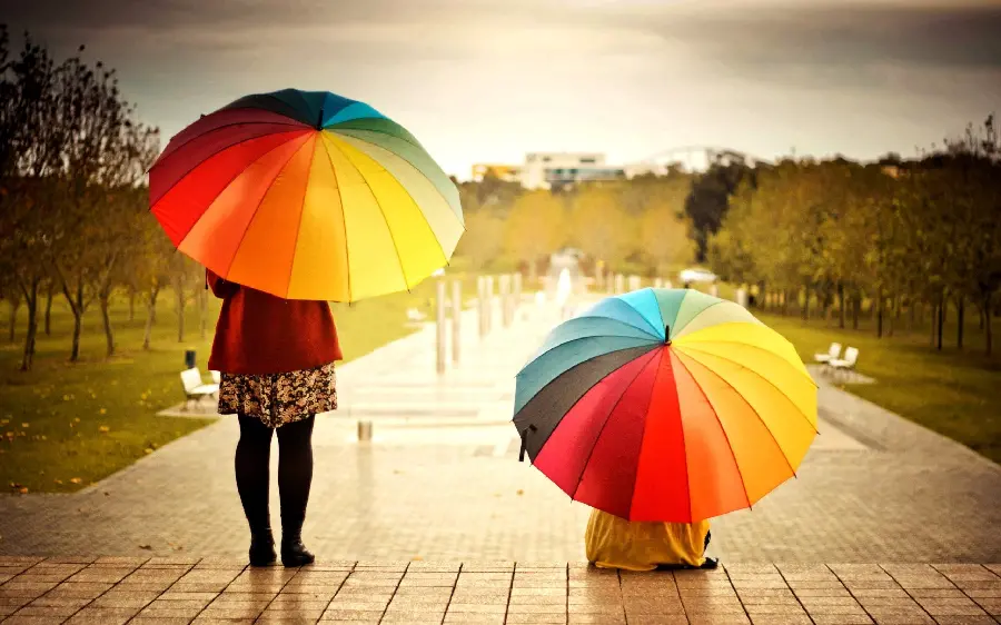 Girl with umbrella
